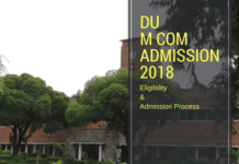 du m com admission 2018