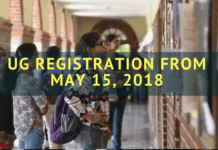 UG Registration From May 15, 2018