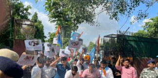 NSUI protest on CUCET
