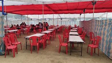 exams held under tent